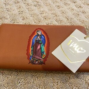 Wallet, Brown Vegan Virgin de Guadalupe